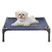 Cot-Style Elevated Pet Bed, 24.5" L X 18.5" W X 7" H, Navy, Small, Blue