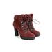 Nine West Shoes | Nine West Abrial Suede Lace-Up Bootie Ankle Boots | Color: Purple/Red | Size: 11