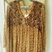 Zara Dresses | Floral Print Dress | Color: Brown/Tan | Size: M