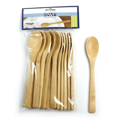 Bamboo Spoon - 12 pcs by RSVP International in Brown