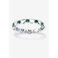 Women's Simulated Birthstone Heart Eternity Ring by PalmBeach Jewelry in May (Size 10)