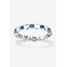 Women's Simulated Birthstone Heart Eternity Ring by PalmBeach Jewelry in September (Size 9)