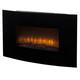 Beldray EH3544AR Palma Curved Wall Fire - Arched Wall Mountable Electric Fire with Log Effect, Adjustable Temperature Control, LED Flame, 2 Heat Settings, Remote Control, Fan Assisted, 2000 W, Black