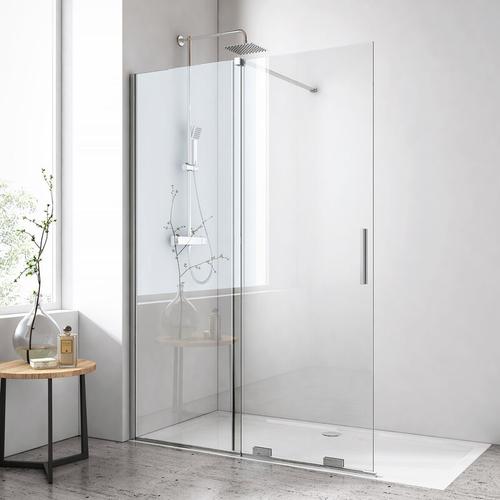 Duschwand Schiebetür Walk in Duschglas Duschtür-Duschwand Duschtrennwand Duschkabine mit 8mm Dusche