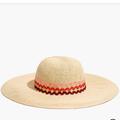 Madewell Accessories | Madewell X Biltmore Rickrack Straw Hat Nwt | Color: Red/Tan | Size: S/M