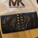 Michael Kors Bags | Michael Kors Black Leather Studded Clutch + Drawstring Protective Case | Color: Black/Gold | Size: Os