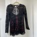 Free People Dresses | Free People Lace Tunic Xs- Holiday Party | Color: Black | Size: Xs