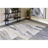 Gray/White 114 x 90 x 0.12 in Area Rug - Signature Design by Ashley Wittson Large Rug Polypropylene | 114 H x 90 W x 0.12 D in | Wayfair R404961