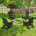 Rosecliff Heights Hinde Adirondack Chair Plastic/Resin in Black | 36.6 H x 29.1 W x 33.9 D in | Wayfair 843FFAB96D904676A3E50A669FB5E85B