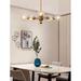 Corrigan Studio® Modern Chandelier 6 Lights Chandelier Gold Chandelier Diameter 35" Ceiling Lamp Glass in White/Yellow | Wayfair