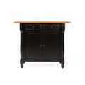 One Allium Way® Azizi Kitchen Cart Wood in Black | 36 H x 42 W x 21.75 D in | Wayfair 17190B8343F74774821EB28FC7E5A9A1