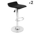 Lot de 2 tabourets de bar en simili cuir noir