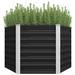 vidaXL Garden Raised Bed Anthracite 50.8"x50.8"x30.3" Galvanized Steel