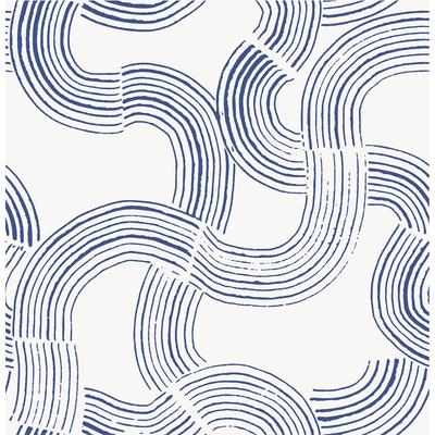 NuWallpaper Cobalt Hokime Peel & Stick Vinyl Wallpaper - 216in x 20.5in x 0.025in