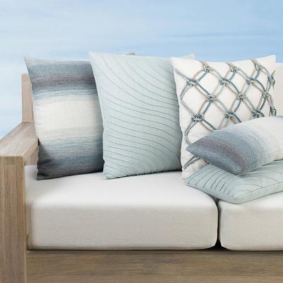 Horizon Indoor/Outdoor Pillow Collection by Elaine Smith - Tidal, 12" x 20" Lumbar Tidal - Frontgate