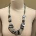 Anthropologie Jewelry | Anthropologie Necklace Boho Light Jade Beads & Marbled Large Stones | Color: Black/Green | Size: Os