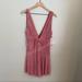 Free People Dresses | Nwt Free People Twistandshout Plunging Mini Dress | Color: Pink | Size: 4