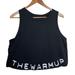 Jessica Simpson Tops | Jessica Simpson The Warm Up Black White Graphic Spell Out Wide Crop Tank Top L | Color: Black | Size: L