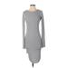 H&M Casual Dress - Bodycon: Gray Dresses - Women's Size 4