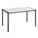 Fuji Dining Table In Black Metal w/ White Wood Top By Lumisource Wood/Metal in Black/Brown/Gray | 29.75 H x 50.25 W x 27.75 D in | Wayfair