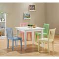 Red Barrel Studio® 5-Piece Youth Wood Dining Set, Multicolor Wood in Brown/White | 25.5 H in | Wayfair E53A0D904BEA4CB5B768788A8A97D111