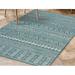 White Rectangle 3' x 5' Indoor/Outdoor Area Rug - Loon Peak® Ilayna Teal Blue/Cream Indoor/Outdoor Area Rug, Polypropylene | Wayfair