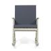 Sand & Stable™ Outdoor Texel Rocking Solid Wood Chair w/ Cushions in Gray | 37.25 H x 24.75 W x 38.25 D in | Wayfair