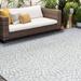 Gray/White 48 x 0.04 in Area Rug - Andover Mills™ Hiott Floral Indoor/Outdoor Area Rug Polypropylene | 48 W x 0.04 D in | Wayfair