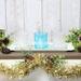 The Holiday Aisle® 3 Piece Ceramic Tabletop Votive Holder Set Ceramic in Blue/White | 3.5 H x 5 W x 14 D in | Wayfair