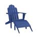 Beachcrest Home™ Langport Solid Wood Adirondack Chair Wood in Blue | 37.8 H x 30.39 W x 37.6 D in | Wayfair 766BBAB7F5D746528CEC6DD4033DFA12