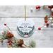 The Holiday Aisle® Custom Our First Christmas Solid Ball Ornament Ceramic/Porcelain in White | 1 H x 2.8 W x 2.8 D in | Wayfair