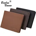 Transverse-Portefeuille en cuir simple pour hommes porte-monnaie court porte-cartes