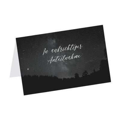 6er-Pack Trauerkarten »In aufrichtiger Teilnahme Nachthimmel«, LUMA KARTENEDITION, 17.5x11.5 cm