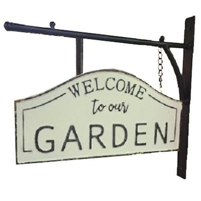 Light Garden 489390 - METAL HANGING GARDEN SIGN 1X15.25X14.5 Wall Decor Word Art