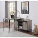 Writing Desk, Gray Oak & Black Finish