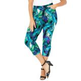 Plus Size Women's Secret Slimmer® Capri by Catherines in Tropical Multi Print (Size 22 W)