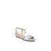 Wide Width Women's Yasmine Wedge Sandal by LifeStride in Silver (Size 9 W)