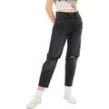 American Eagle Outfitters Jeans | American Eagle Relaxed Mom Jeans Distressed Black 10 | Color: Black | Size: 10