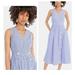 J. Crew Dresses | J.Crew Blue White Striped Poplin Cotton Dress | Color: Blue/White | Size: Various