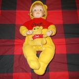 Disney Other | Disney Winnie The Pooh Ceramic Girl Doll Yellow/Red | Color: Red/Yellow | Size: Os