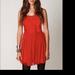 Free People Dresses | Free People Crushed Velvet Red Baby Doll Dress Size 6 Nwt | Color: Red | Size: 6