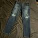 American Eagle Outfitters Jeans | American Eagle High Rise Jegging In Size 10r - Dark Ripped Jeggings - Never Worn | Color: Blue | Size: 10