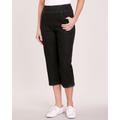 Blair Women's DenimEase Flat-Waist Capris - Black - 18P - Petite