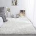 White 96 x 60 x 2.5 in Area Rug - Everly Quinn Mamduh Handmade Shag Faux Sheepskin Rug Sheepskin/Faux Fur | 96 H x 60 W x 2.5 D in | Wayfair