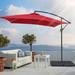 Arlmont & Co. Donterious 98.4" Square Cantilever Umbrella Metal in Red | 96.5 H x 98.4 W x 98.4 D in | Wayfair 5C89D208AEEB4BE18414E5670609B04B