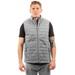 Burnside 32-8703 Men's Quilted Puffer Vest in Steel size 3XL | Nylon 8703BU, B8703, 8703