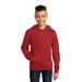 District DT6100Y Youth V.I.T. Fleece Hoodie in Classic Red size Large | Cotton/Polyester Blend