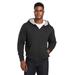 Harriton M711 Men's ClimaBloc Lined Heavyweight Hooded Sweatshirt in Black size XL | 70% cotton, 30% polyester