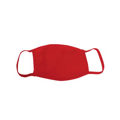 Bayside 1941BY Youth Face Mask in Red | Cotton