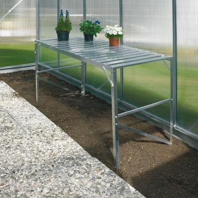 Pflanztisch für Gewächshäuser aluminium eloxiert 120 x 52 x 76 cm 1 Ebene - Vitavia